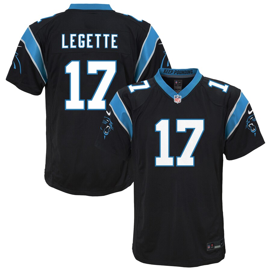 Youth Carolina Panthers Xavier Legette Nike Black Team Game Jersey - Ujersey