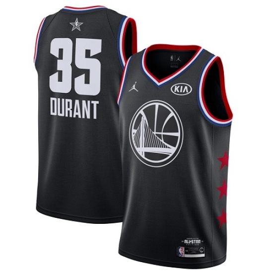 Men's Nike Golden State Warriors #35 Kevin Durant Black Basketball Jordan Swingman 2019 All-Star Game Jersey - Ujersey