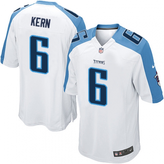 Men's Nike Tennessee Titans #6 Brett Kern Game White NFL Jersey