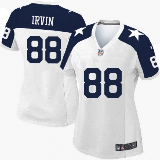 Women's Nike Dallas Cowboys #88 Michael Irvin Limited White Throwback Alternate NFL Jersey - Ujersey
