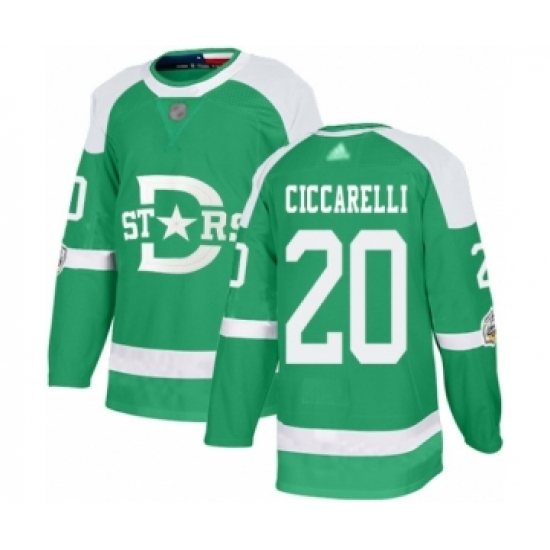Youth Dallas Stars #20 Dino Ciccarelli Authentic Green 2020 Winter Classic Hockey Jersey - Ujersey
