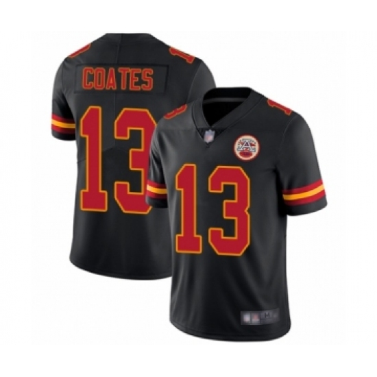 Men's Kansas City Chiefs #13 Sammie Coates Limited Black Rush Vapor Untouchable Football Jersey - Ujersey