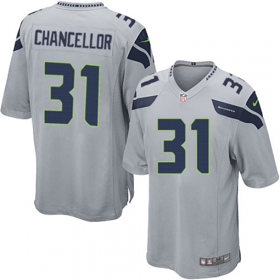 Men's Nike Seattle Seahawks #31 Kam Chancellor Game Grey Alternate NFL Jersey - Ujersey