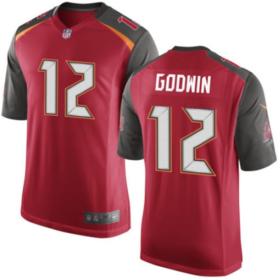 Men's Nike Tampa Bay Buccaneers #12 Chris Godwin Game Red Team Color NFL Jersey - Ujersey
