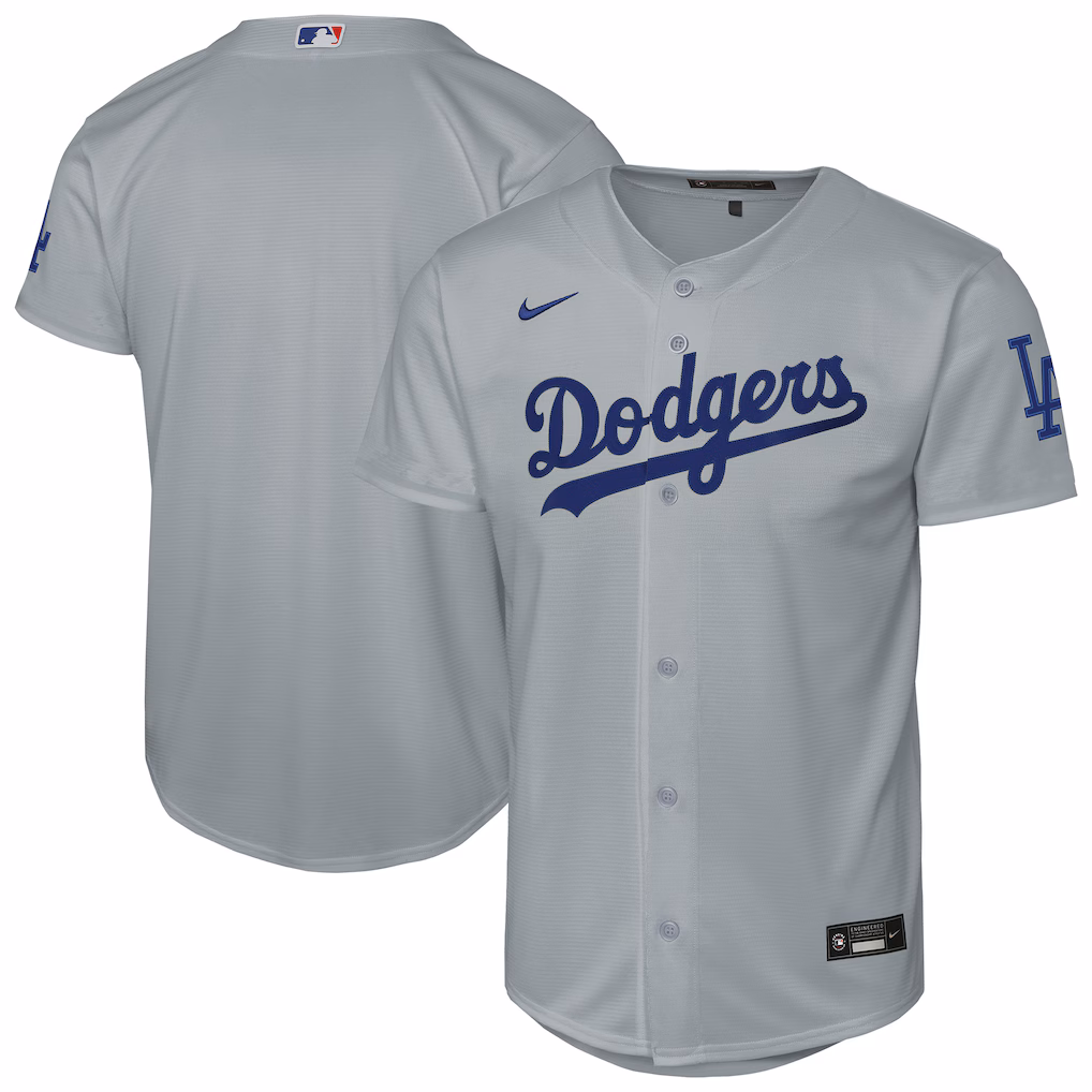 Youth Los Angeles Dodgers Nike Gray Alternate Stadium Jersey - SUjersey01