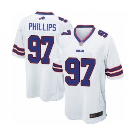 Men's Buffalo Bills #97 Jordan Phillips Game White Football Jersey - Ujersey