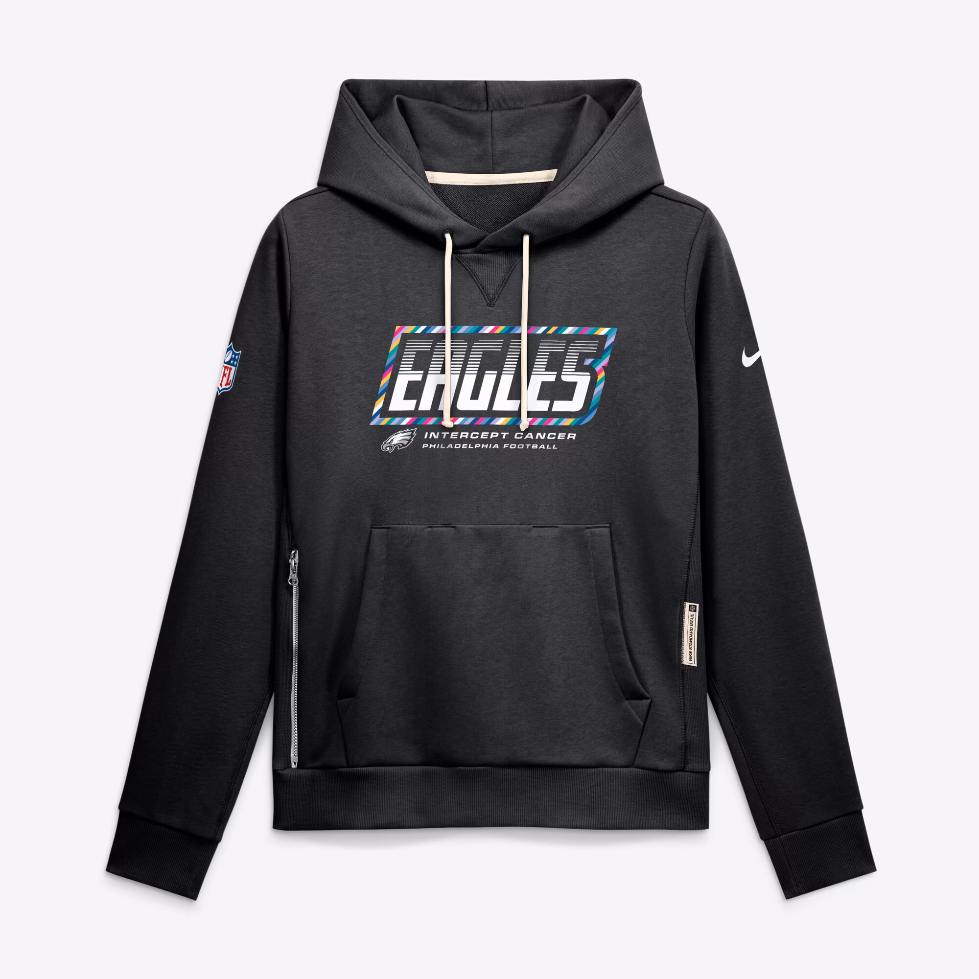 Women's Philadelphia Eagles  Nike Black 2026 NFL Crucial Catch Sideline Standard Issue Dri-FIT Pullover Hoodie - U-jersey