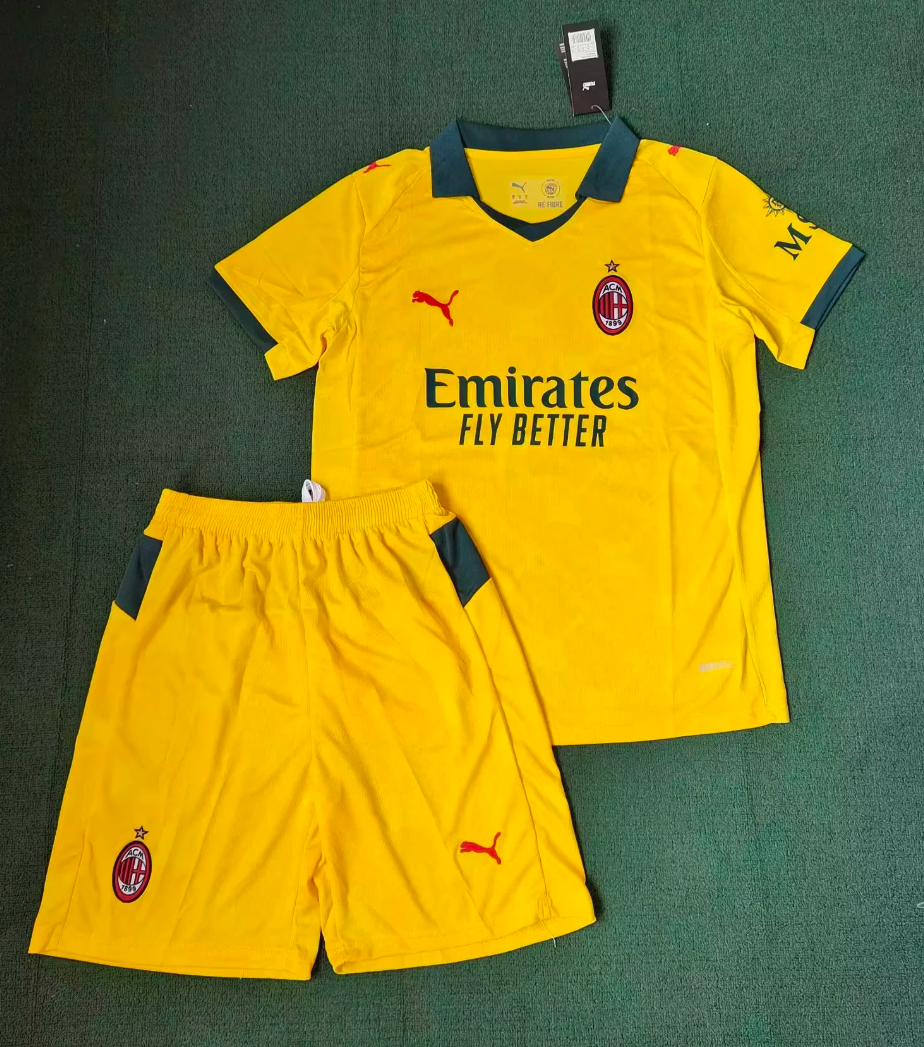 AC Milan 2nd away football jersey Kids Kit Jersey+Shorts 2026 - Ujersey NHL