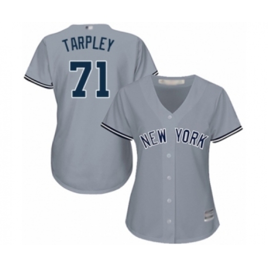 Women's New York Yankees #71 Stephen Tarpley Authentic Grey Road Baseball Player Jersey - Ujersey