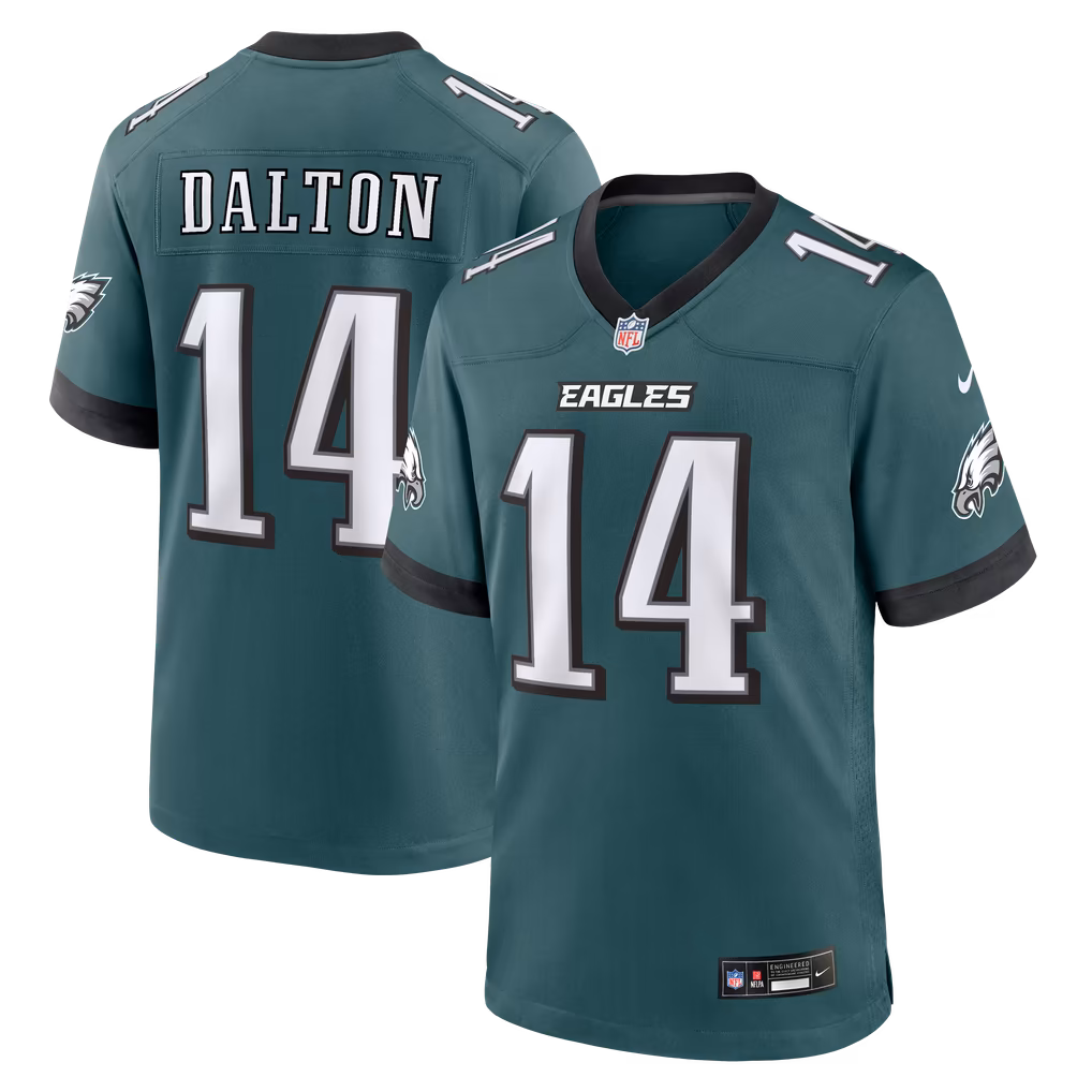 Men's Philadelphia Eagles Andy Dalton Nike Midnight Green Team Game Jersey - U-jersey