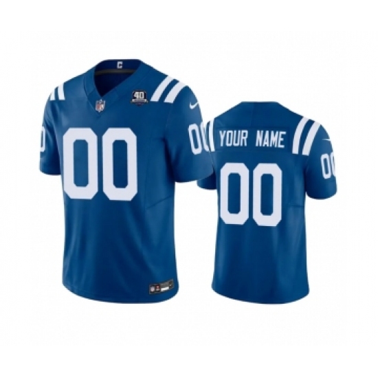 Men's Nike Indianapolis Colts Customized Blue 2023 F.U.S.E 40th Anniversary Vapor Untouchable Football Stitched Jersey - Ujersey
