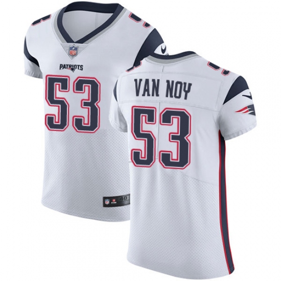 Men's Nike New England Patriots #53 Kyle Van Noy White Vapor Untouchable Elite Player NFL Jersey - Ujersey