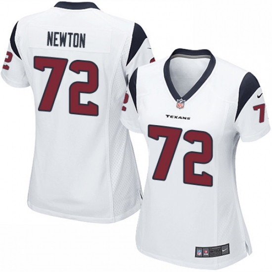 Women's Nike Houston Texans #72 Derek Newton Game White NFL Jersey - Ujersey