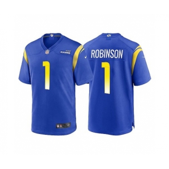 Men's Los Angeles Rams #1 Allen Robinson II 2021 Blue Vapor Untouchable Limited Stitched Jersey
