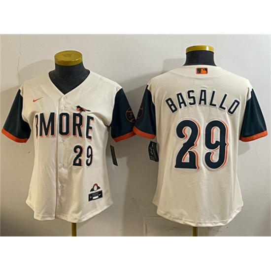 Youth Baltimore Orioles #29 Samuel Basallo Natural 2026 City Connect Stadium Stitched Baseball Jersey - Ujersey