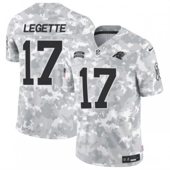 Men's Carolina Panthers #17 Xavier Legette 2024 F.U.S.E Arctic Camo Salute To Service Limited Stitched Football Jersey - Ujersey