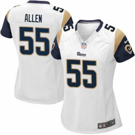 Women's Nike Los Angeles Rams #55 Brian Allen Game White NFL Jersey - Ujersey