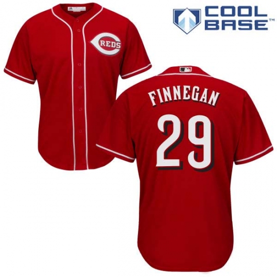 Youth Majestic Cincinnati Reds #29 Brandon Finnegan Authentic Red Alternate Cool Base MLB Jersey - Ujersey