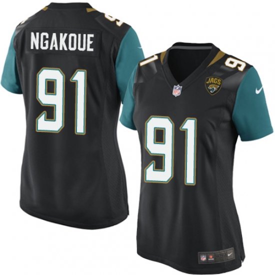Women's Nike Jacksonville Jaguars #91 Yannick Ngakoue Game Black Alternate NFL Jersey - Ujersey
