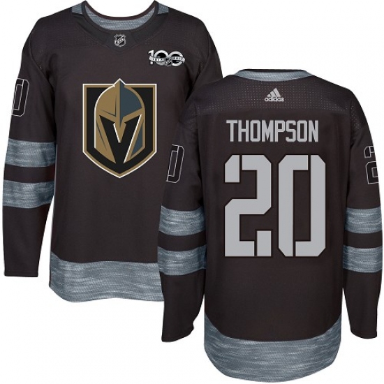 Men's Adidas Vegas Golden Knights #20 Paul Thompson Authentic Black 1917-2017 100th Anniversary NHL Jersey - Ujersey
