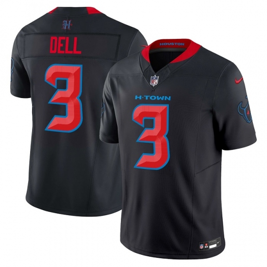 Men's Houston Texans #3 Tank Dell Navy 2024 2nd Alternate F.U.S.E Vapor Football Stitched Jersey - Ujersey