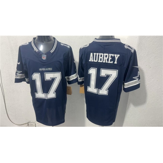 Men's Dallas Cowboys #17 Brandon Aubrey Navy 2026 F.U.S.E Vapor Untouchable Limited Stitched Football Jersey - Ujersey