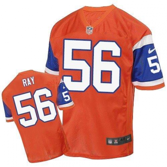 Men's Nike Denver Broncos #56 Shane Ray Elite Orange Throwback NFL Jersey - Ujersey