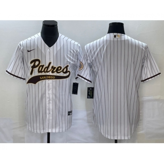 Men's San Diego Padres Blank White Cool Base Stitched Baseball Jersey - ujerseystore