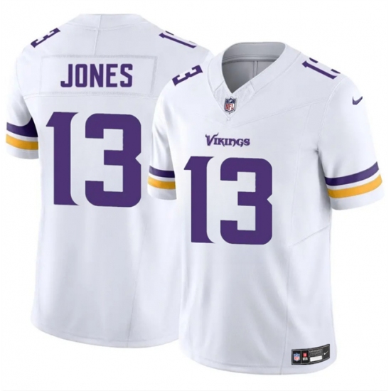 Men's Minnesota Vikings #13 Daniel Jones White 2024 F.U.S.E. Vapor Untouchable Limited Stitched Jersey - Ujersey
