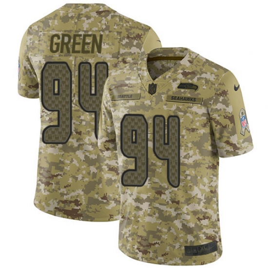 Youth Nike Seattle Seahawks #94 Rasheem Green Limited Camo 2018 Salute to Service NFL Jersey - Ujersey