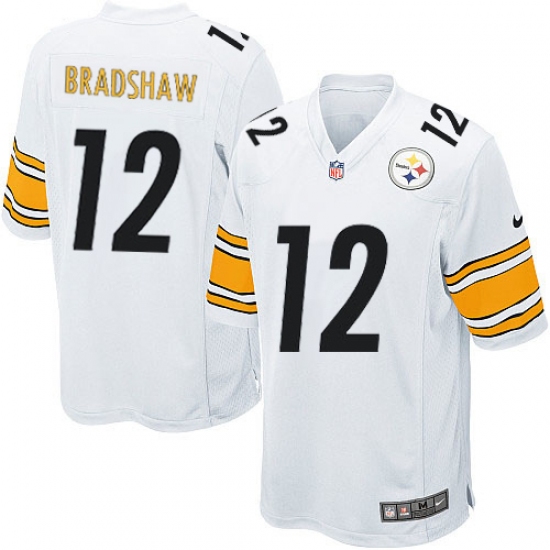 Men's Nike Pittsburgh Steelers #12 Terry Bradshaw Game White NFL Jersey - Ujersey