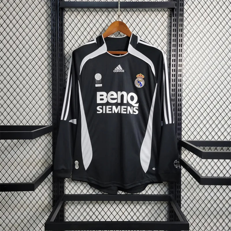 Real Madrid Retro Jersey Away Long Sleeve Custom Soccer Shirt 2006/07 - Ujersey NHL