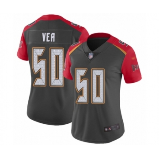 Women's Tampa Bay Buccaneers #50 Vita Vea Limited Gray Inverted Legend Football Jersey - Ujersey