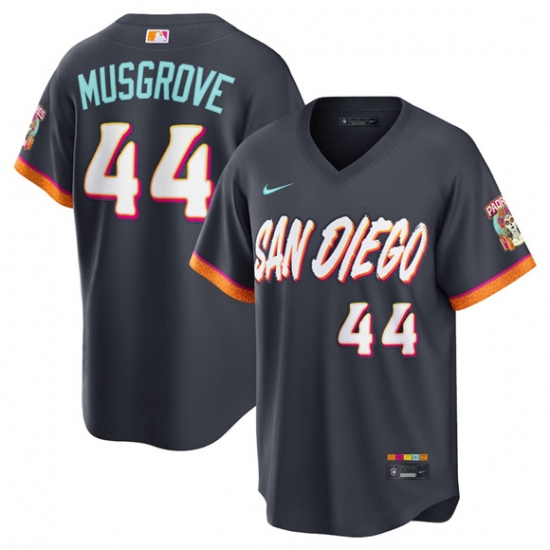 Men's San Diego Padres #44 Joe Musgrove Obsidian 2026 City Connect Stadium Limited Stitched Baseball Jersey - Ujersey