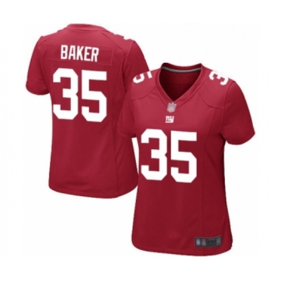 Women's New York Giants #35 Deandre Baker Game Red Alternate Football Jersey - Ujersey