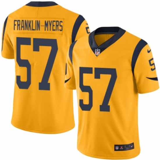 Men's Nike Los Angeles Rams #57 John Franklin-Myers Limited Gold Rush Vapor Untouchable NFL Jersey - Ujersey