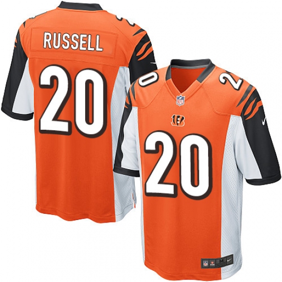 Men's Nike Cincinnati Bengals #20 KeiVarae Russell Game Orange Alternate NFL Jersey - Ujersey