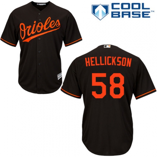 Youth Majestic Baltimore Orioles #58 Jeremy Hellickson Authentic Black Alternate Cool Base MLB Jersey - Ujersey