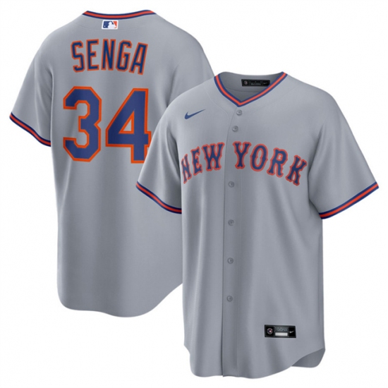 Men's New York Mets #34 Kodai Senga Gray 2025 Limited Stitched Baseball Jersey - Ujersey