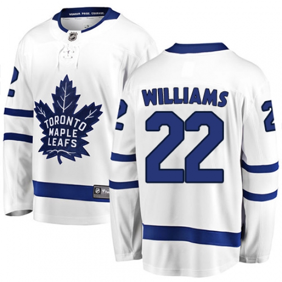 Youth Toronto Maple Leafs #22 Tiger Williams Fanatics Branded White Away Breakaway NHL Jersey - Ujersey
