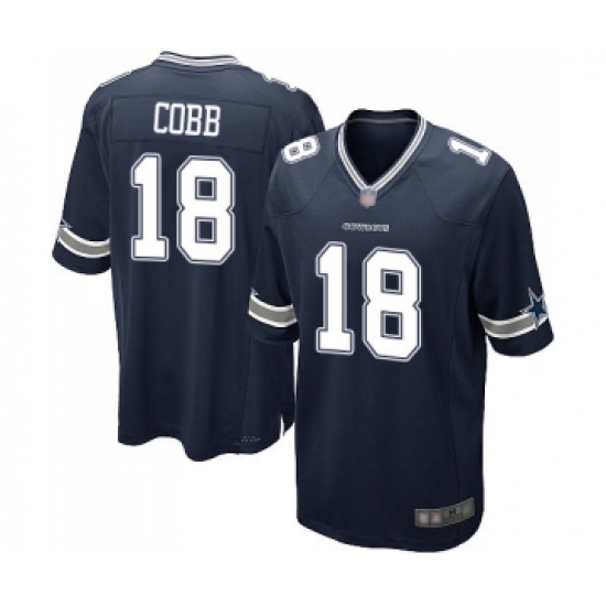 Men's Dallas Cowboys #18 Randall Cobb Game Navy Blue Team Color Football Jersey - Ujersey