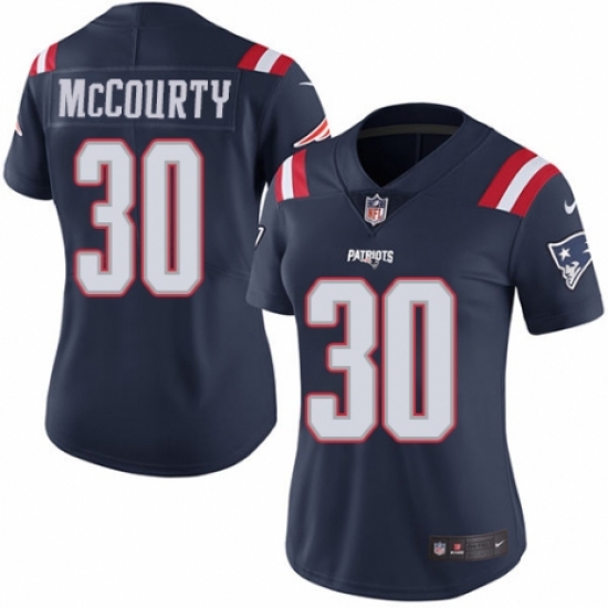Women's Nike New England Patriots #30 Jason McCourty Limited Navy Blue Rush Vapor Untouchable NFL Jersey - Ujersey