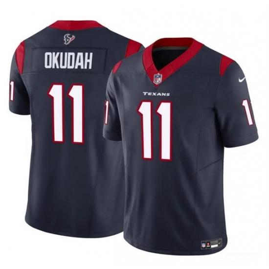 Youth Houston Texans #11 Jeff Okudah Navy 2024 F.U.S.E. Vapor Untouchable Limited Football Stitched Jersey - Ujersey