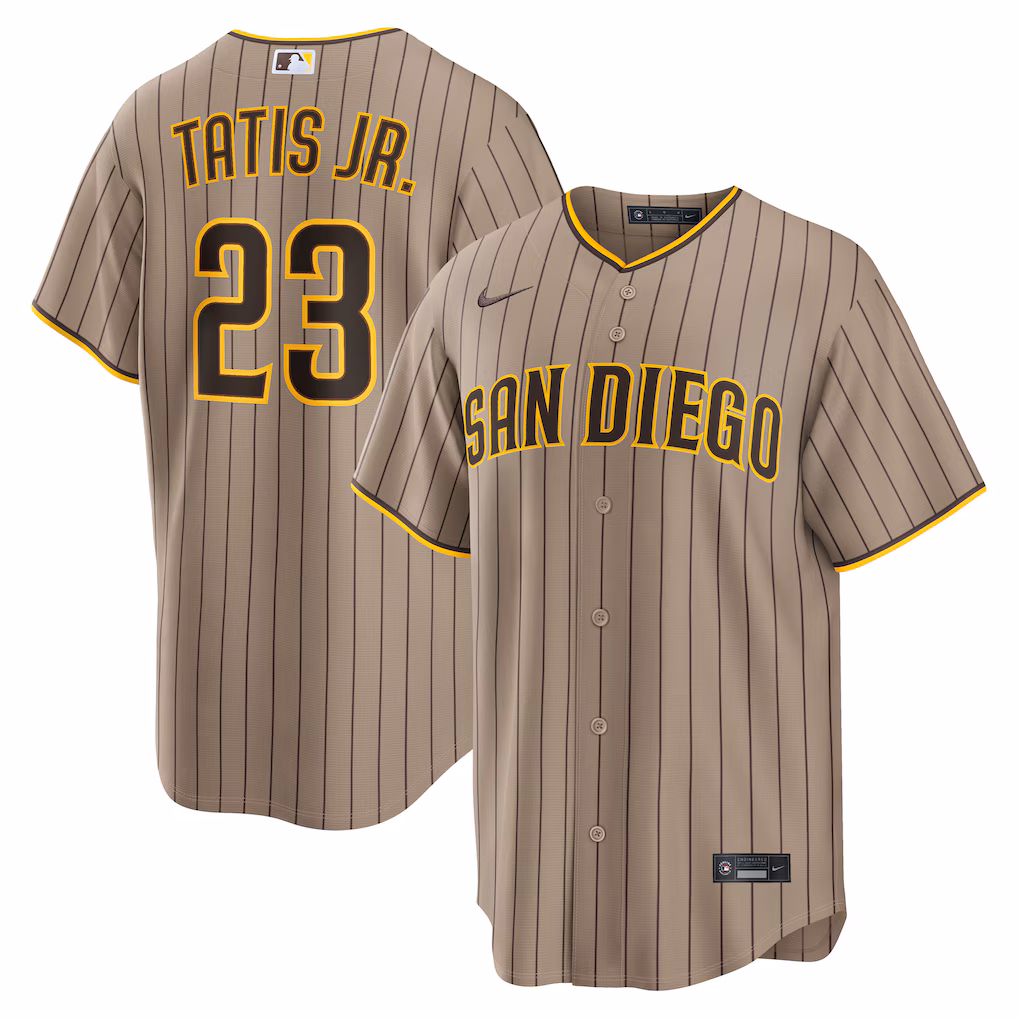 Men's San Diego Padres Fernando Tatis Jr. Nike Sand Alternate Replica Jersey - Vujersey Los Angeles Rams