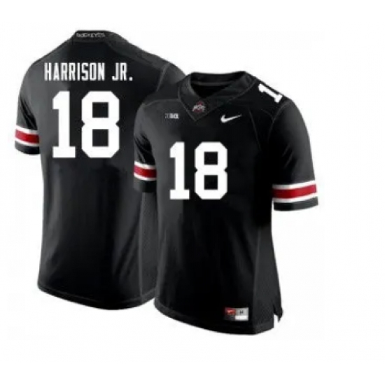 Ohio State Buckeyes #18 Harrison jr Black Scarlet NCAA Football Jersey - Ujersey