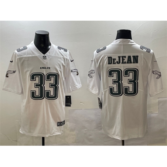 Men's Philadelphia Eagles #33 Cooper DeJean White Fashion New Vapor Untouchable Limited Stitched Football Jersey - Ujersey