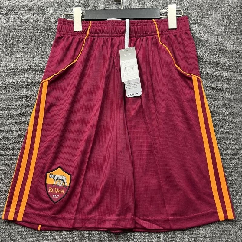 Roma Soccer Jersey Home Custom Shorts 2025/26 - Ujersey Shop