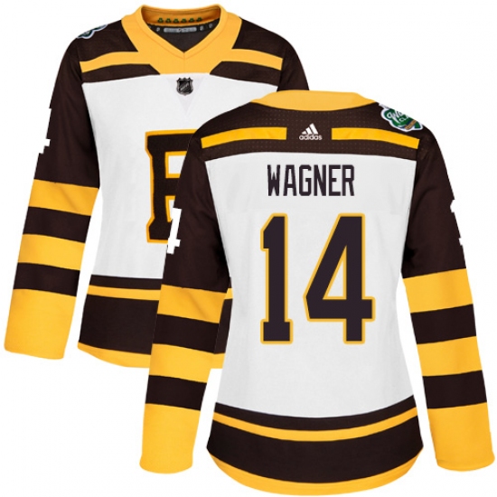 Women's Adidas Boston Bruins #14 Chris Wagner Authentic White 2019 Winter Classic NHL Jersey - Ujersey
