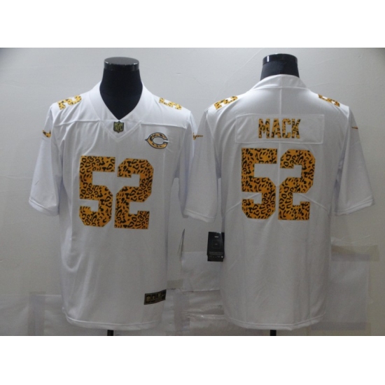Men's Chicago Bears #52 Khalil Mack White Nike Leopard Print Limited Jersey - Ujersey