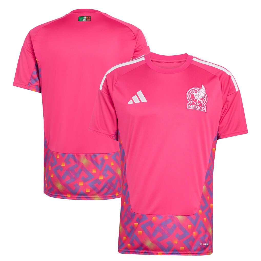 Men's Mexico National Team adidas Pink 2026 Goalkeeper Goalkeeper Replica Jersey - Ujersey